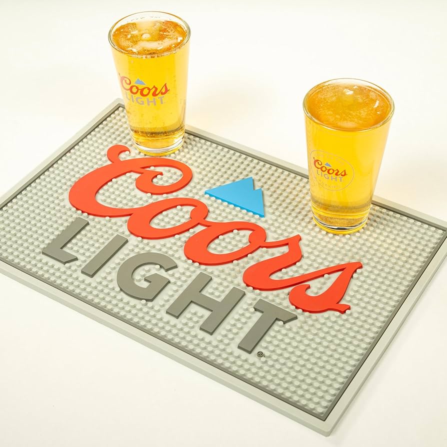 ビンテージ★クアーズ ライト ビール/ Coors ight beer ランプ★ バーマット「Coors Light クアーズライト」 ビール カクテル BAR